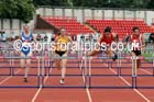 Senior girls 100 metres hurdles, English Schools Track and Field. Photo: David T. Hewitson/Sports for All Pics